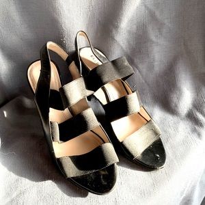 Ellen Tracy sexy yet comfortable all night black sandals  size 8